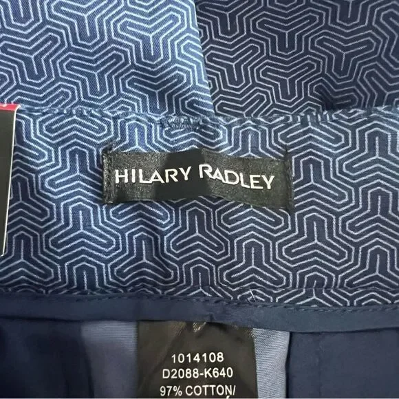 Hilary Radley Blue Slim Capri Pants Size 8  NWT! - Picture 4 of 7